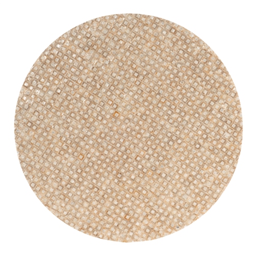 Linon Maui Wood Capiz Mosaic Coffee Table in Gold