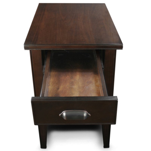 Bowery Hill Traditional Wood End Table in Chocolate Cherry