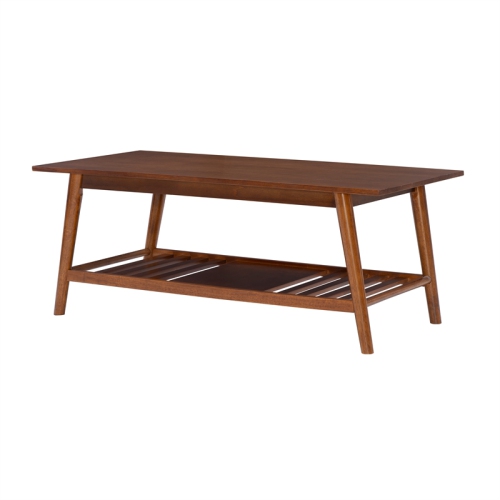 Linon Samantha Wood Coffee Table in Brown