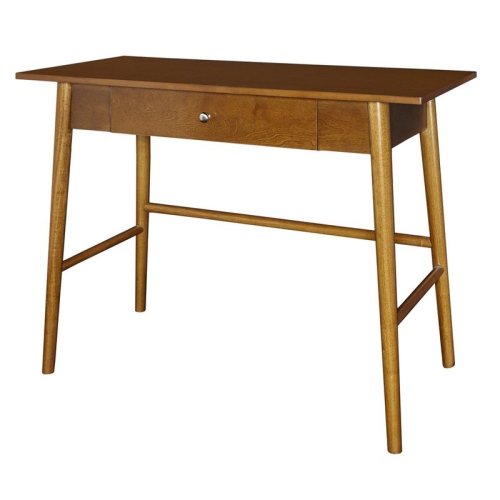 LINON  Samantha Wood One Drawer Desk In Brown Pretty Desk