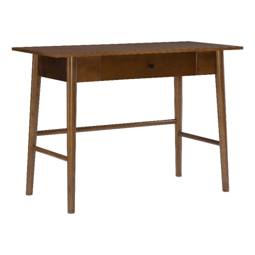 Linon Samantha Wood One Drawer Desk in Brown