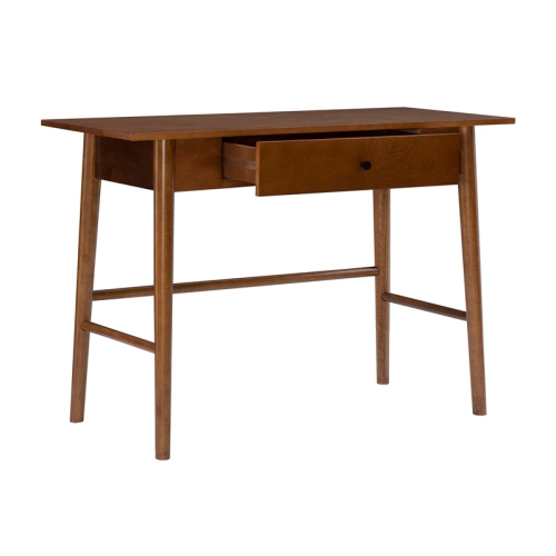 Linon Samantha Wood One Drawer Desk in Brown