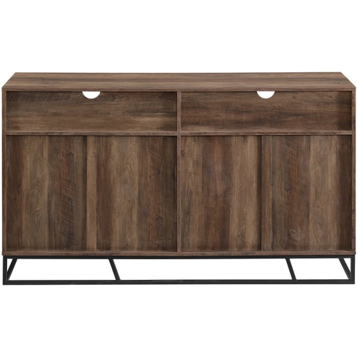 WALKER EDISON Ian Contemporary 58" 4-Angled Doors Sideboard In Rustic Oak