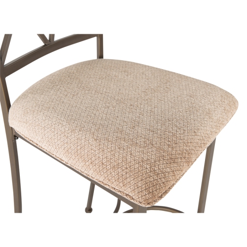 Pemberly Row Traditional 29" Metal Bar Stool in Pewter