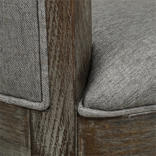 Henry 27" Armless Swivel Counter Height Bar Stool Dark Heathered Grey Linen