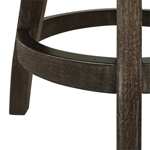 Henry 27" Armless Swivel Counter Height Bar Stool Dark Heathered Grey Linen