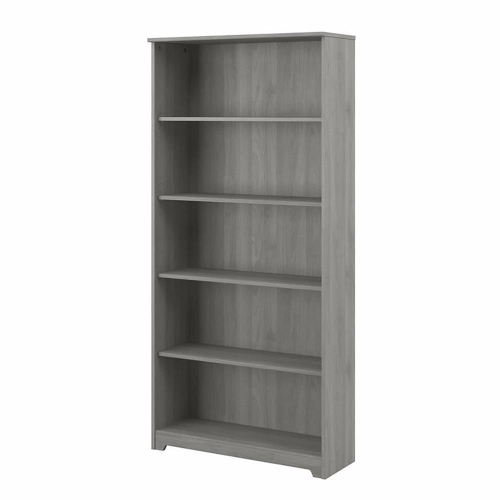 BUSH  Cabot 5 Shelf Tall Bookcase In Modern - Engineered Wood In Gray
