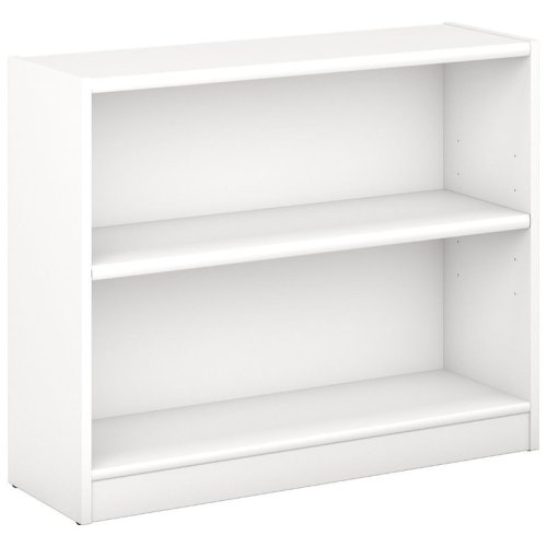 BOWERY HILL  2 Shelf Bookcase In Pure - Engineered Wood In White