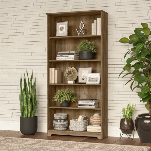 Cabot Tall 5 Shelf Bookcase in Reclaimed Pine - Engineered Wood