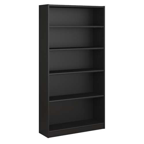 Bowery Hill Furniture 5 Shelf Bookcase in Classic Black