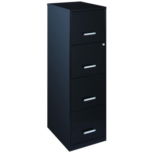 SCRANTON & CO  18" 4 Drawer Metal Letter File Cabinet In Black