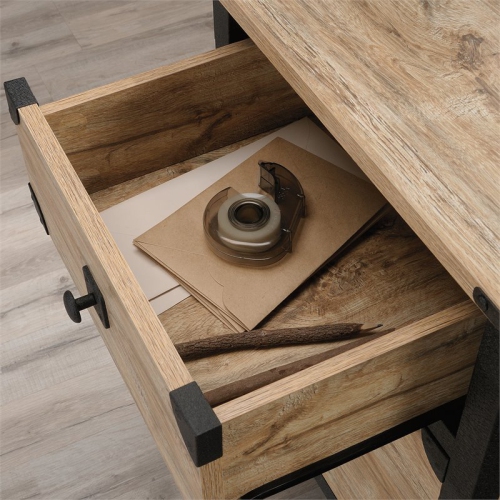 Sauder Steel River 2-Drawer Mobile File Cabinet in Milled Mesquite Beige