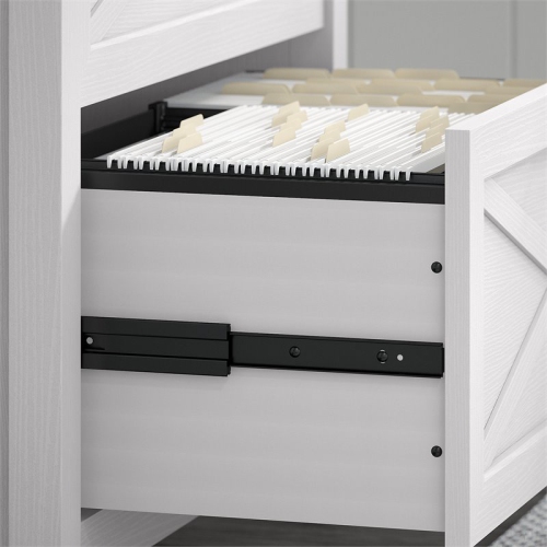 Bush Furniture Key West 2 Drawer File Cabinet in Pure White Oak