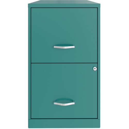 Space Solutions 18in 2 Drawer Metal File Cabinet Teal/Turquoise
