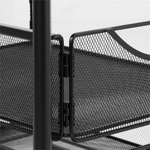 Scranton & Co 2 Drawer Mesh File Cart in Black