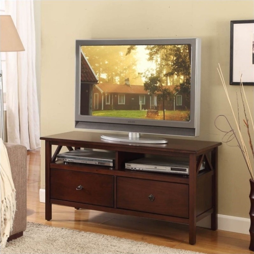 Riverbay Furniture TV Stand in Antique Tobacco