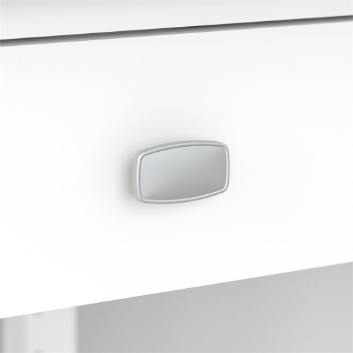 Bush Furniture Broadview 60W L Shaped Computer Desk with Storage in Pure White