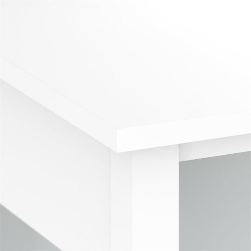 Bush Furniture Broadview 60W L Shaped Computer Desk with Storage in Pure White