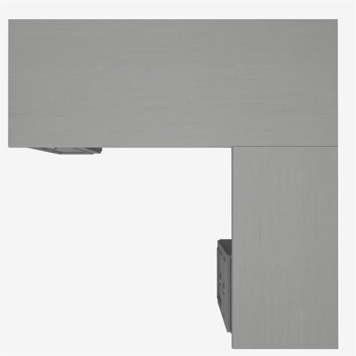 Bush Furniture Fairview 60W L Shaped Desk with Storage in Cape Cod Gray