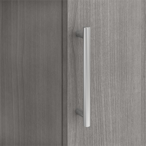 Somerset 60W L Shaped Desk with Storage in Platinum Gray - Engineered Wood