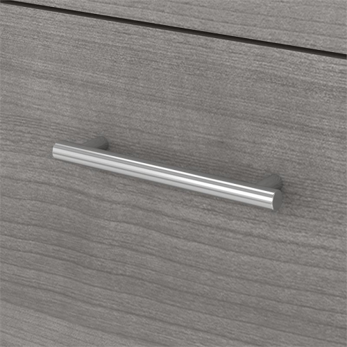 Somerset 60W Office Desk with Drawers in Platinum Gray - Engineered Wood