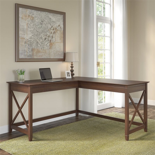Scranton & Co Furniture Key West 60W L Shaped Desk in Bing Cherry