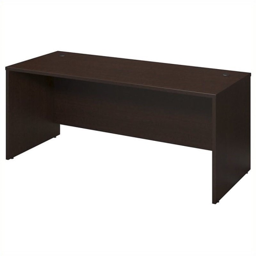 Pemberly Row 72W Desk Shell in Mocha Cherry