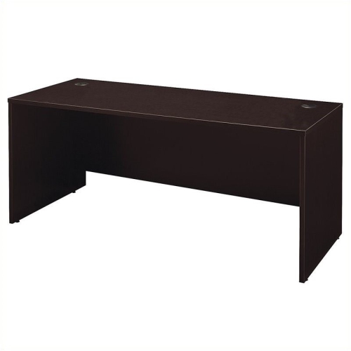 Pemberly Row 72W Desk Shell in Mocha Cherry