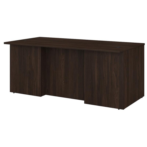 BBF  Office 500 72W X 36D Executive Desk In Walnut - Engineered Wood In Black 