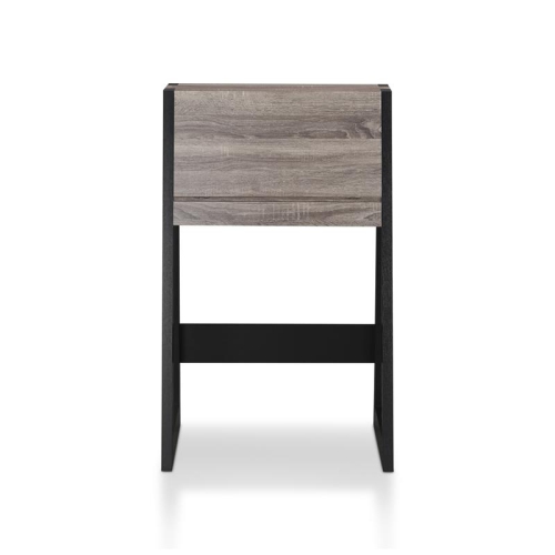 Bowery Hill Modern Wood Secretary Desk in Distressed Gray and Black