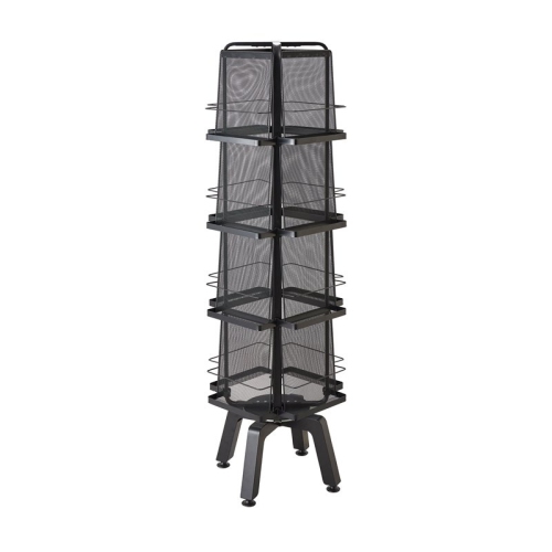 Safco Onyx Steel Mesh Rotating Magazine Stand 5580BL 16 Pocket Black