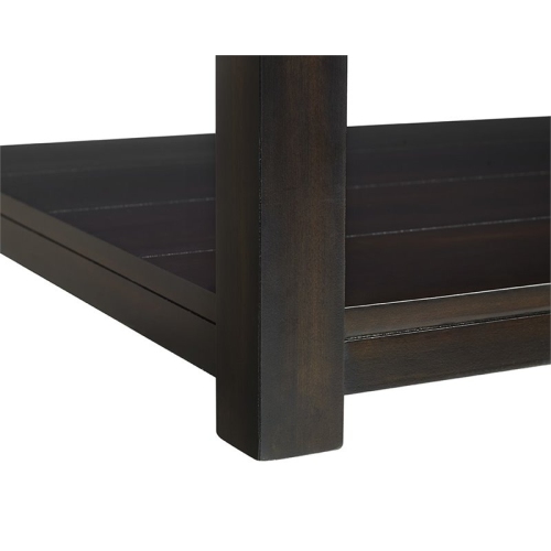 Picket House Furnishings Caleb Marble Top Coffee Table in Espresso