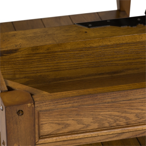 Pemberly Row Modern Wood Lift Top Cocktail Table in Espresso