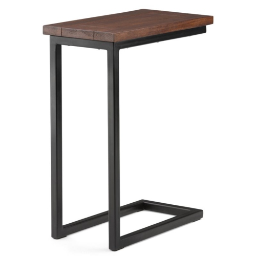 Pemberly Row Contemporary Wood End Table in Dark Cognac Brown