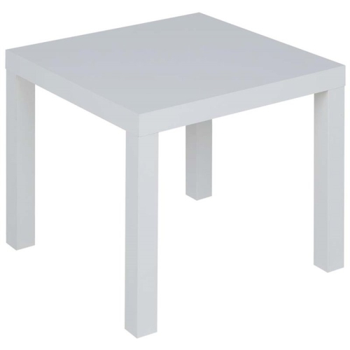 BOWERY HILL  Wood Square End Table In White