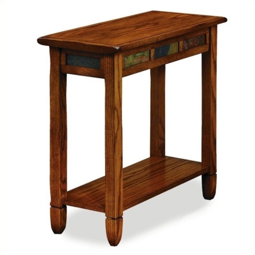 Bowery Hill Chairside Small End Table in Rustic Oak