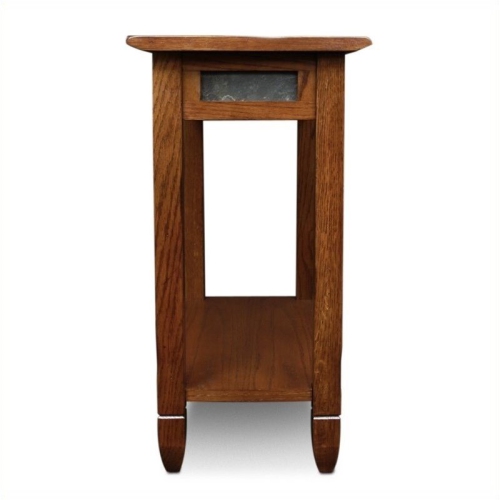 Bowery Hill Chairside Small End Table in Rustic Oak