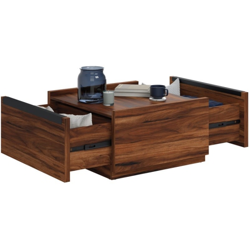 Pemberly Row Engineered Wood Coffee Table in Blaze Acacia
