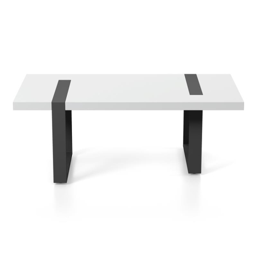 FURNITURE OF AMERICA  Aryala Contemporary Metal Coffee Table In Black And White