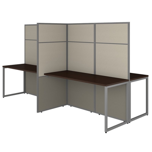 BBF  Bush Business Furniture Easy Office 60W 4 Person Cubicle Desk With 66H Panels