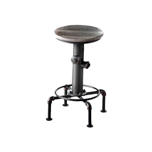 Bowery Hill Contemporary Metal Counter Height Stool in Antique Black