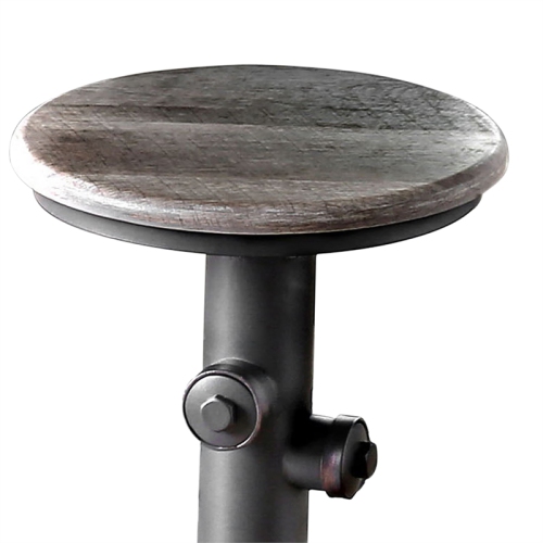 Bowery Hill Contemporary Metal Counter Height Stool in Antique Black