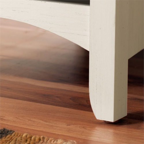 Bowery Hill Furniture Salinas Hall Tree with Storage Bench in Antique White