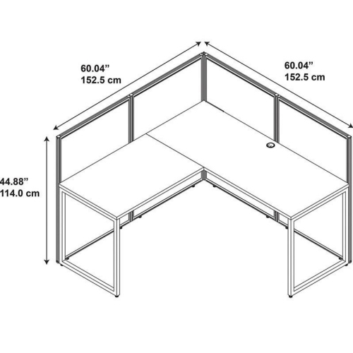 Scranton & Co L Shaped Wood Computer Desk in Mocha Cherry