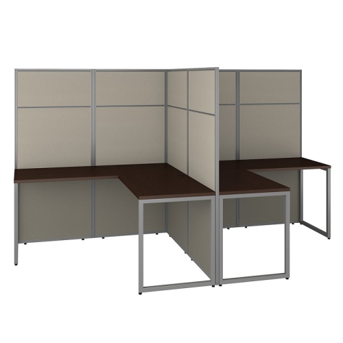 SCRANTON & CO  Furniture 2 Person L Shaped Cubicle With 66H Panels In In Brown