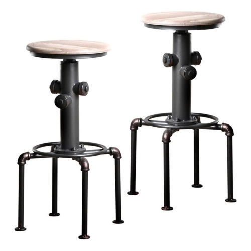 Bowery Hill 30" Contemporary Metal Bar Stool in Antique Black