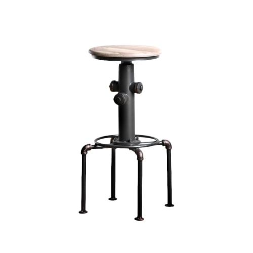 Bowery Hill 30" Contemporary Metal Bar Stool in Antique Black