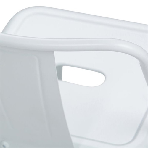 Pemberly Row Contemporary 30" Metal Bar Stool in White