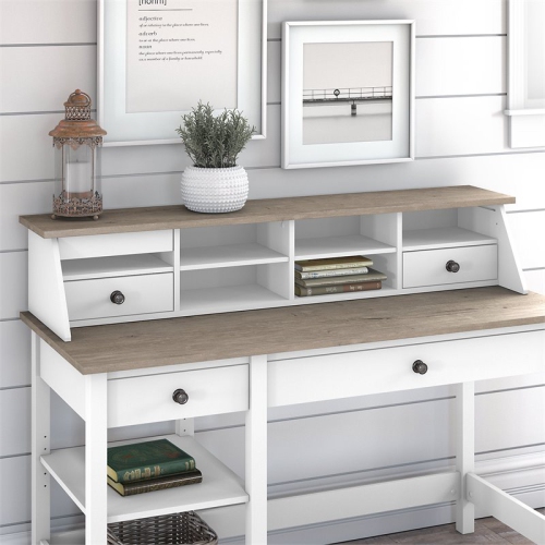 Mayfield Desktop Organizer in Shiplap Gray / White - Engineered Wood