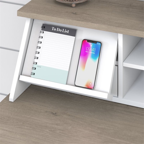 Mayfield Desktop Organizer in Shiplap Gray / White - Engineered Wood